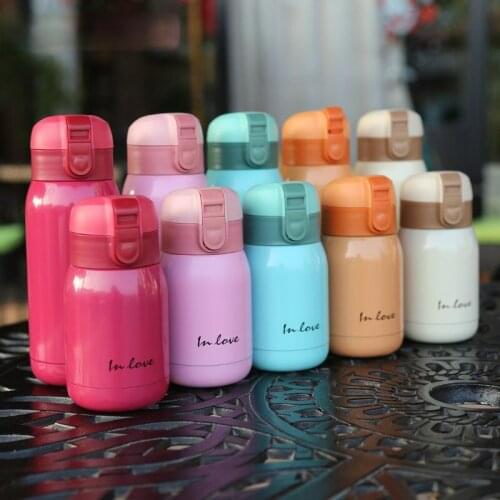 200ml/360ml Cute Candy Mini Vacuum Flask for Children Cartoon Thermos Stainless Steel Insulated Coffee Cup Student Vacuum Flask