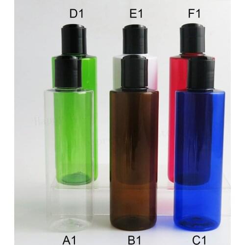 24 x 250ml Empty Flat Shoulder Plastic Squeeze Bottles with Disc Top Flip Cap Using for Shampoo Lotions Liquid Body Soap Cream