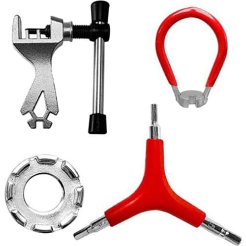 4 Pcs/Set Winding Spoke Wrench Wire Adjustment Spanner Bike RepairingTools Rim Bicycle Wheel Steel Nipple