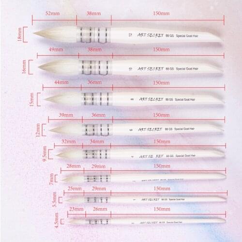 1PC high quality 88GS Goat Hair Wooden Handle with Cut Tip Soft Head Art Brush Painting Tool Art Supplies