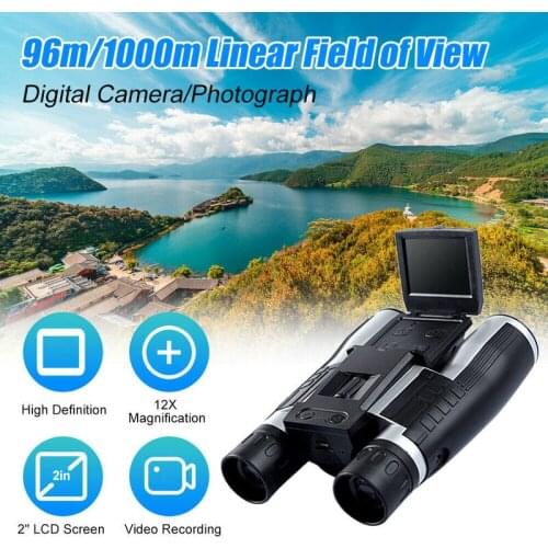 12X HD Telescope Binoculars 1000M LCD Screen Video Photo Telescope 1080P For Outdoor Hunting Optical Lll Night Camping Vision