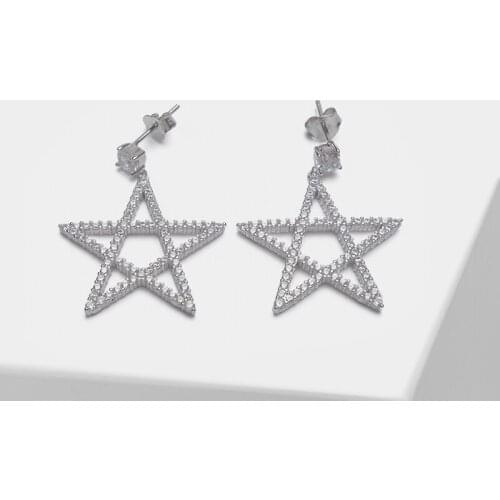 Amorita boutique 925 Star pendant design stylish elegant drop earrings