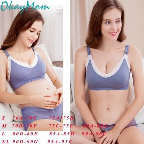 OkayMom E F Cup Maternity Nursing Bra Pregnancy Breastfeeding Bras Wireless Sleepwear Underwear Bra Pregnant Women Nurse Bra New