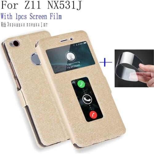 Smart View window PU leather case For ZTE Nubia Z11 cover shell NX531J phone cases For Nubia Z 11 flip case back cover