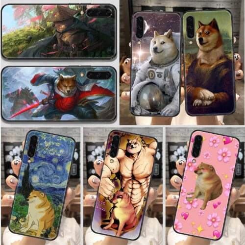 Cheems Doge Phone Case For Samsung Galaxy A 10 12 20E 21S 30 32 40 50 51 52 70 71 72 5 6 7 2016 2018 black trend back silicone