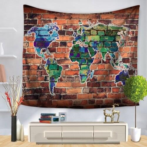 Home Decorative Wall Hanging Carpet Tapestry Rectangle Bedspread Abstract World Map New Design Pattern GT1222