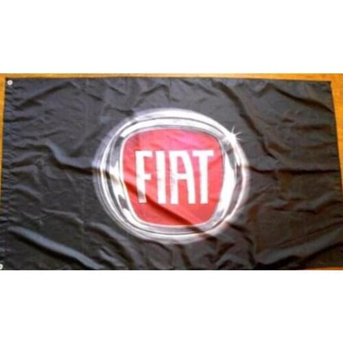 FIAT car racing team flags, 90 * 150CM polyester flags