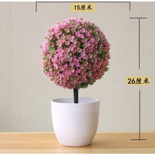 Artificial Flowers Bonsai Bright Color Lifelike Fake Artificial Plants Potted Plants Home Wedding Hotel Garden Decorations