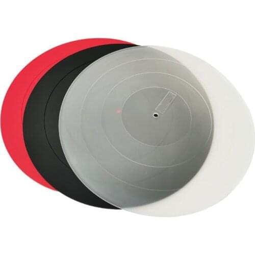 12'' Electrohome Turntable Platter Mat (Black Rubber) - Durable Silicone Design for Vinyl Record Players