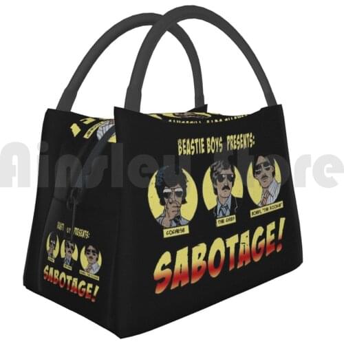 Cooler Lunch Bag Picnic Bag Sabotage Sabotage Punk Rap Ny Brooklyn Ill Music Hip Hop Hardcore Boy Rock Usa White