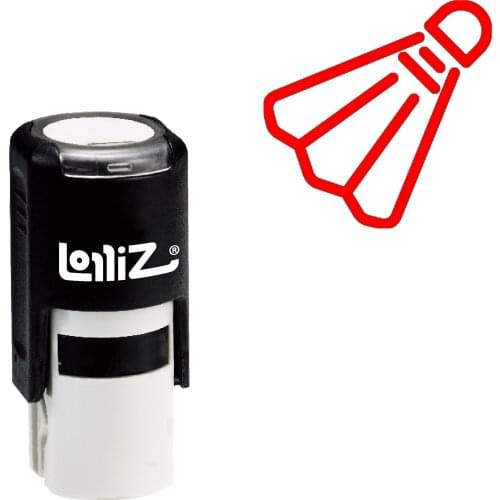 LolliZ Badminton Self-Inking Rubber Stamp - Modern Symbol Series