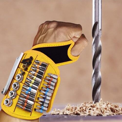 Magnetic Wristband Portable Tool Bag Magnet Electrician Wrist Tool Belt Screws Nails Drill Bits Bracelet For Repair Tool Belt