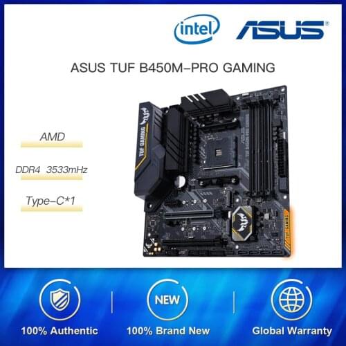 ASUS Motherboard TUF B450m-Pro GAMING MATX Motherboard Supports CPU 3700X/3600X/3600/2600（AMD B450/ Socket AM4)