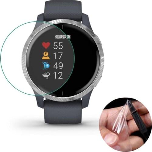 2pcs Soft Clear Protective Film Guard Protection For Garmin Venu Smart Watch Smartwatch Full Screen Protector Cover (Not Glass)