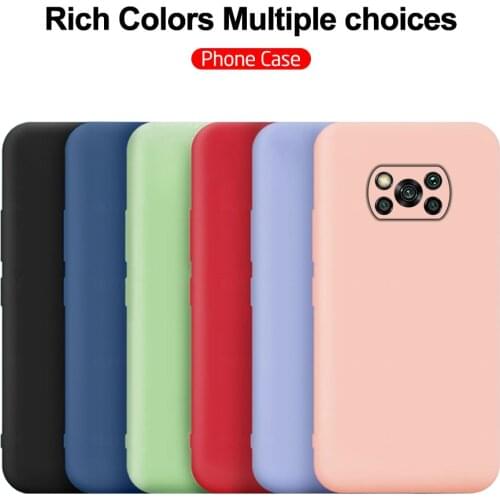 Liquid Silicone Luxury Case For Xiaomi Poco X3 Nfc Soft Color For PoxoF3 Poko F3 X3Nfc X3Pro Phone Protection Shell Fundas Cover