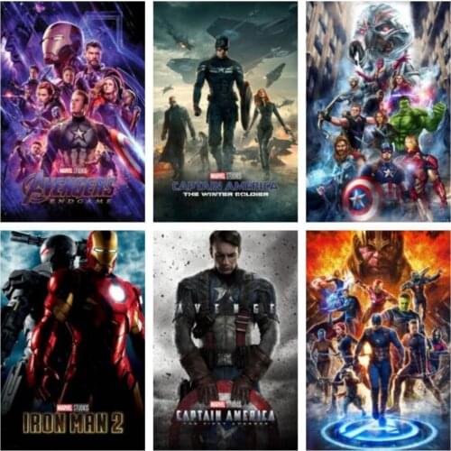 Avengers Movie Diamond Painting Wall Art Infinity War Diamond Embroidery Full Mosaic Room Decoration Bedroom Cross Stitch Kits