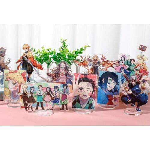 Demon Slayer Acrylic desktop standing Photo Figure Model Toys Anime Kimetsu No Yaiba Kamado Tanjirou Nezuko Kanawo Zenitsu