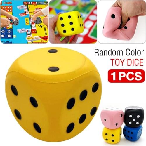 New 1pc PU Dice Comfortable Slow Rising Decompression Stress Relief Board Game Big Dice Random Color