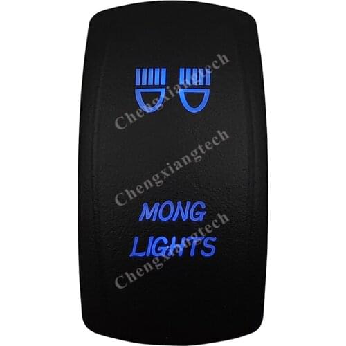 Mong Lights Car Boat Blue Led Lasor 5 Pin Rocker Toggle Switch On Off 12v 24v Marine Grade for Carling Arb Narva 4x4