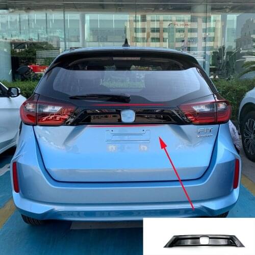 Car Rear Door Tail Box Strips Decorative Trim Decals Cover For Honda Fit Jazz GR 2020 2021 modified Rear trim Car styling