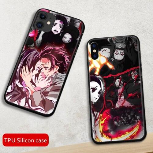 TPU Silicone Phone Japan Demon Slayer Kimetsu No Yaiba Case for IPhone 11 Pro XR XS MAX X 7 8 6 6S Plus Cartoon 5 5s se Cover