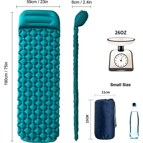 Camping Travel Sleeping Pad Inflatable TPU Air Mattresses Outdoor Portable Inflatable Mat Waterproof Cushion Hiking Trekking Mat