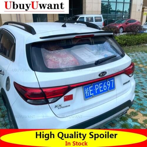 UbuyUwant UBUYWANT Rear Roof Lip Spoiler For KIA KX CROSS 2017-2020 Hatchback Spoiler ABS Glossy Black Car Tail Wing Decoration