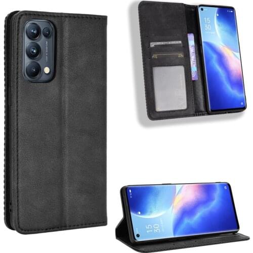 For OPPO Reno 5 Pro 5G Case Premium Leather Wallet Leather Flip Case For OPPO Reno 5 Pro Reno5 5G Case