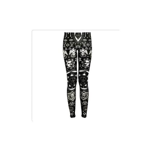 Goth Mesh Hole Letter Print Pants Tights Street Trend Pants Women Punk Dark Style Tight Pants Gothic