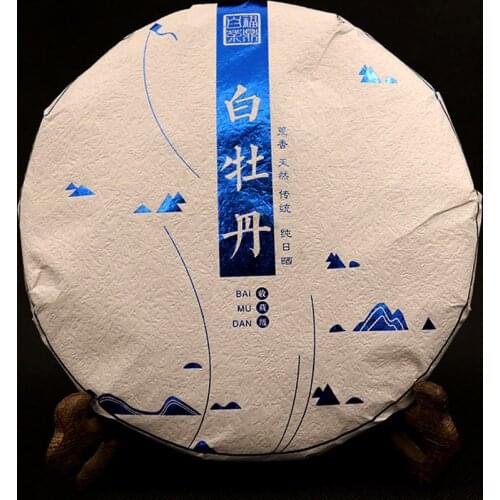 2019 Fuding White Chinese Tea White Peony High Mountain Handmade Bai Tea Cake 350g
