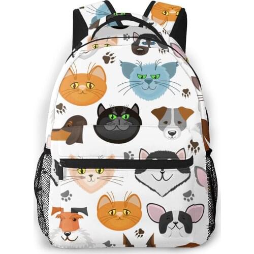 2021 Travel Backpacks Dog And Cat Girl Backpack For Women Large Capacity School Bag For Teenage