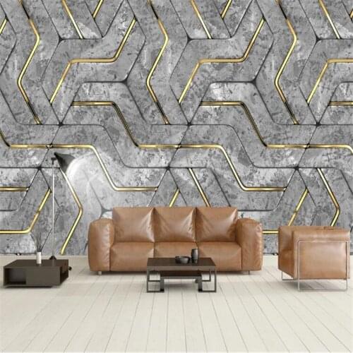 Custom Abstract Geometric Pattern Papel De Parede 3d Living Room Bedroom Decoration Mural Wallpaper 3D Wall Papers Home Decor