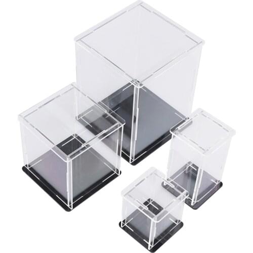 Acrylic Display Case Self-Install Clear Cube Box UV Dustproof For Basketball Action Figures