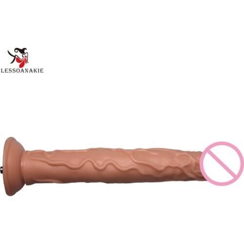 D45 - 12.6'' Nude Super Crazy Long Dildo Attachment with Quick Connector for Lessoanakie Premium Sex Machine,Long Dong Accessory