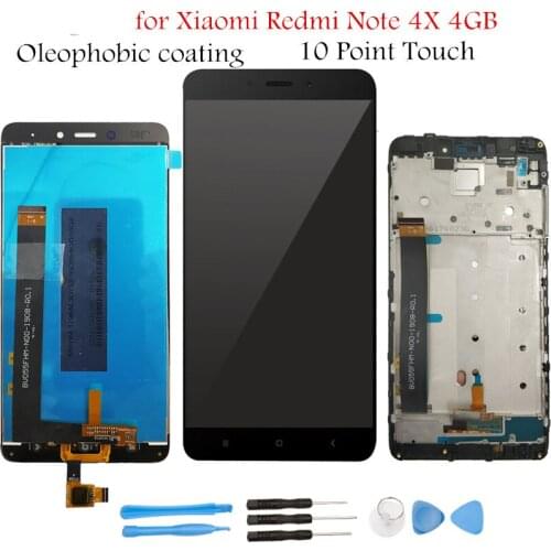 For Xiaomi Redmi Note 4X MediaTek 4GB 64GB LCD Display with Frame Screen Touch Assembly LCD Display Replace Spare Parts