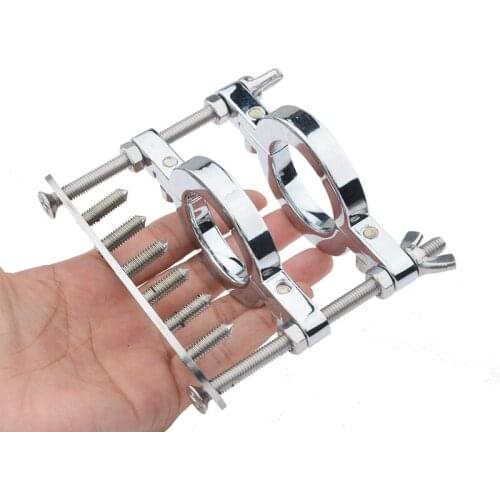 Double Bondage Cock Ring Adjustable Stainless Steel Scrotum Penis Ring With Thorn Bdsm Male Chastity Dick Lock Metal Delay Ring