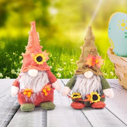 Faceless Doll Fall Gnome Sunflower Swedish Autumn Dwarf Gift Tomte Elf Plush Doll Home Window Christmas Thanksgiving Decor
