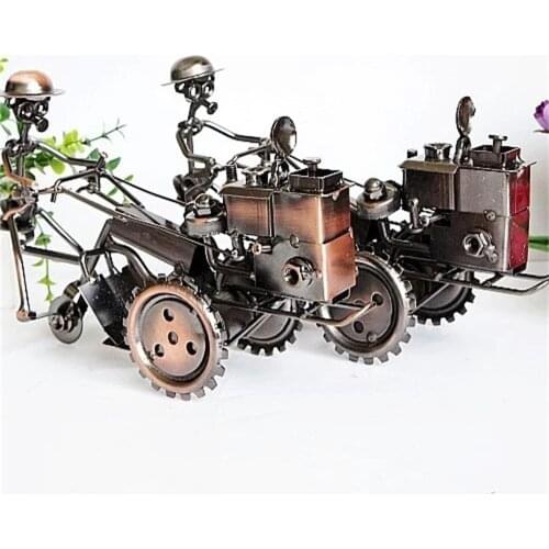 Diecast Metal Model Toys Iron Creative Retro Tractor For Family Display Bookshelf Collection Furnishing Articles Crafts Gift