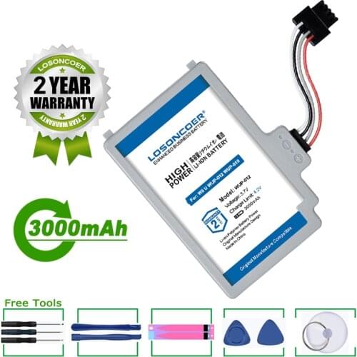 LOSONCOER Battery 3000mAh WII WUP-012 WUP-010 Battery For Nintendo Wii U WiiU WII GamePad WUP-010 WUP-012