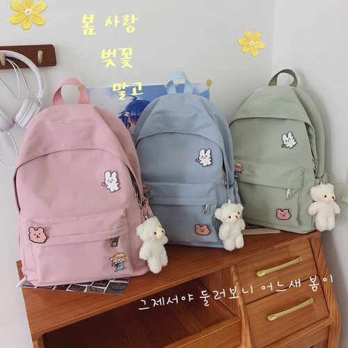 Fashion Womens Backpack 2021 Kawaii Large Capacity Schoolbag For Teenager Girls Nylon Waterproof Travel Backpacks 2021 Knapsack