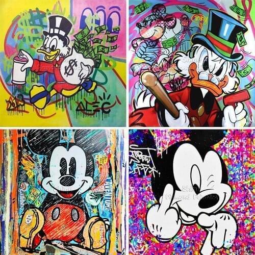 5D DIY Diamond Painting Disney Cartoon Mickey Paint Full Square Round Embroidery Mosaic Set Cross Stitch Home Decor Art Gift