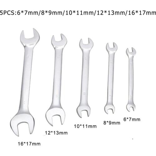 5pcs/7PCS Spanner Thin Open End Wrench Set Ultra-thin Flat Wrench Tool For Plumbing Tubin Wrench Sets