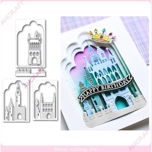 Castle Covered set Metal Cutting Dies for DIY Scrapbooking Photo Album Decorative Embossing Paper Card Crafts Die 2021
