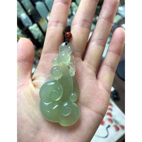 Natural 7A xiuyu jade Hand-Carved happy lucky flower green jade pendant jade necklace men women pendants jade jewelry