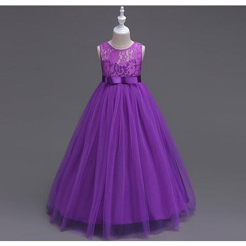 New Childrens Dress Princess Dress Large Childrens Lace Wedding Dress Long Skirt Vest Dress Flower Girl Dress