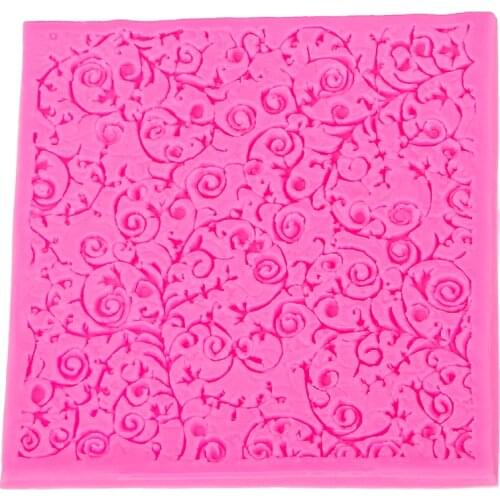 Flower Vine Shape Silicone Cake Lace Border Fondant Cake Mold Kitchen Baking Decoration Tools E582