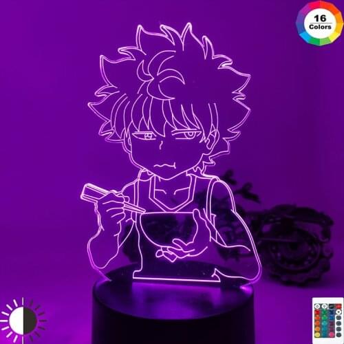 Hunter X Hunter Killua Led Light for Kids Bedroom Decor Hxh Led Night Light Anime Gift Acrylic Neon 3d Lamp Killua Cute