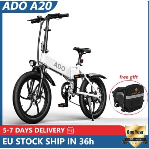 ADO 350W Electric Bike A20 20'Flodable Electric Bicycle 36V10.4AH Lithium Battery Ebike Men Women City BIke 350W Mountain Bike