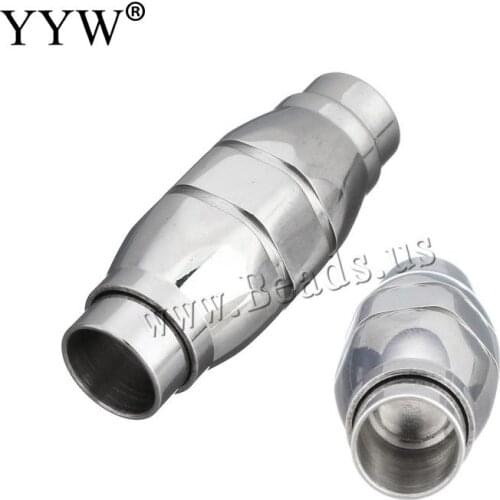 10pcs Stainless Steel magnetite Clasp 6mm hole For Bracelet Leather Cord Bracelet Connectors For Jewelry Making