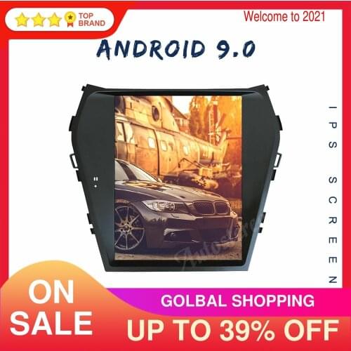 128G Android 9.0 For Hyundai IX45 Sante Fe 2013-2019 Tesla Style Car GPS Navigation HeadUnit Multimedia Player Auto Radio Stereo